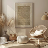 Ayatul Kursi Vintage Edition in Beige | Islamic Wall Art Print Arabic Calligraphy (1012)