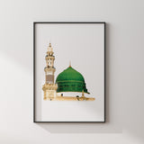 The Prophets Mosque Masjid Nabwi Madinah Medina Islamic Wall Art Print