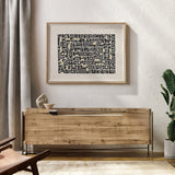 Vintage Black & Gold Ayatul Kursi Arabic Kufic Calligraphy Modern Islamic Wall Art Print