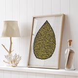 Black & Gold Vintage Tear Drop Ayatul Kursi Minimalistic Abstract Modern Islamic Wall Art Print Monochrome