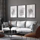 Set of 3 Grey Watercolour Painting Tasbeeh Subhanallah Alhamdulillah Allahhuakbar Arabic Calligraphy Islamic Wall Art Print Prints