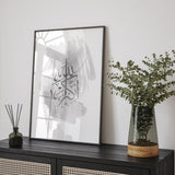Grey Watercolour Allahu Akbar Tasbeeh Arabic Calligraphy Modern Islamic Wall Art Print Tasbi Zikir Poster