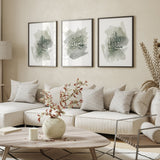 Set of 3 Sage Green Watercolour Painting Tasbeeh Subhanallah Alhamdulillah Allahhuakbar Arabic Calligraphy Islamic Wall Art Print Prints