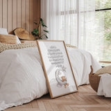 Grey Children's Ayatul Kursi Moon Teddy Bear Protection Dua Arabic Calligraphy Watercolour Islamic Wall Art Print Islamic Art Kids Prints