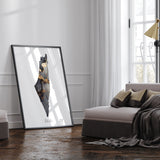 Black & Grey With Gold Ink Splash Palestine Map Islamic Wall Art Islamic Art Print Free Palestine