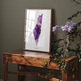 Purple & Gold Alcohol Ink Palestine Map Islamic Wall Art Print Free Palestine