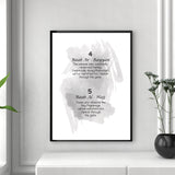 Set of 3 Doors to Jannah Paradise Heaven Black & Grey Vintage Abstract Islamic Wall Art