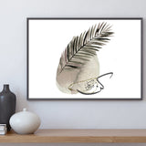 Sage GreeN & Gold Kun Fa Ya Kun Arabic Calligraphy Modern Botanical Abstract Islamic Wall Art Print Landscape