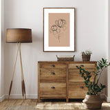 Brown & Beige Floral Botanical Abstract Islamic Wall Art Print With Natural Leafy Tones Arabic Calligraphy