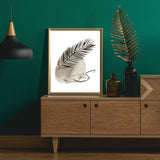 Sage Green & Gold Kun Fa Ya Kun Arabic Calligraphy Modern Abstract Islamic Wall Art Print