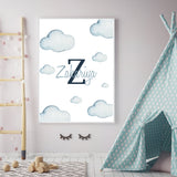 Personalised Cloud Arabic Children's Islamic Wall Art Print Kids Bedroom Nursery Girls Boys Room