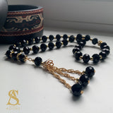 Black & Gold Crystal Tasbih 33 Bead Tasbih Islamic Prayer Beads Eid Gift Ramadan Gift Nikah Favours Wedding Favours