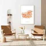 Shukr Orange And Gold Thankfullness Watercolour Islamic Abstract Arabic Calligraphy Wall Art Print 2022 New Home Gift