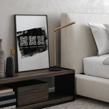 Black And White Arabic Kufic Calligraphy Islamic Wall Art Print Minimalistic Tasbi Paint Brush Tasbeeh
