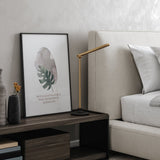 Not A Leaf Falls But That He Knows It Green Watercolour Modern Islamic Wall Art Print