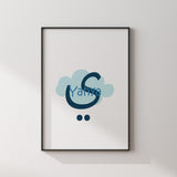 Personalised Set of 3 Children's Morning And Night Dua Islamic Wall Art Print Kids Bedroom Nursery Colourfull Arabic CalligraphyAbstract