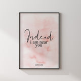 Set of 3 Pink Watercolour Painting Quran Verses Islamic Wall Art Print Motivational Ayahs