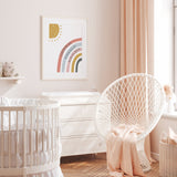 English Tasbi Tasbeeh In A Rainbow and Sun Design For Children's Islamic Wall Art Print Kids Bedroom Nursery Girls Boys Room
