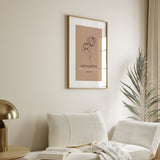 Allah Is Not Unaware Of What You Do Brown & Beige Floral Botanical Abstract Islamic Wall Art Print With Natural Leafy Tones Arabic Calligraphy
