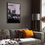 Prophet Muhammad Black Painting Abstract Arabic Calligraphy Islamic Wall Art Print