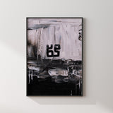 Prophet Muhammad Black Painting Abstract Arabic Calligraphy Islamic Wall Art Print