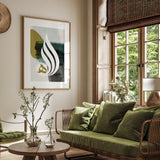 Set of 2 Allah & Prophet Muhammad Emerald Green Modern Abstract Arabic Calligraphy Islamic Wall Art Prints