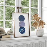 Navy Blue Night Circle Muhammad Arabic Calligraphy Abstract Modern Islamic Wall Art Print