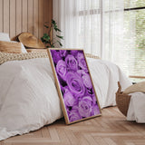 Purple Floral Rose Wall Art Print