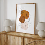 Shades of Brown Subhanallah Nordic Abstract Arabic Calligraphy Modern Islamic Wall Art Print