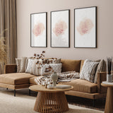 Set of 3 Light Pink Subhanallah Alhamdulillah Allahuakbar Arabic Calligraphy Modern Abstract Islamic Wall Art Print