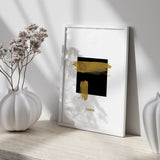 Minimalistic Blessed Kaaba Modern Abstract Islamic Wall Art Print Mecca Masjid Al Haram Makkah