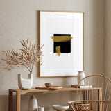 Minimalistic Blessed Kaaba Modern Abstract Islamic Wall Art Print Masjid Al Haram