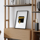 Minimalistic Blessed Kaaba Modern Abstract Islamic Wall Art Print Masjid Al Haram