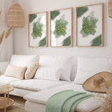 Set of 3 Subhanallah, Alhamdulillah, Allahu Akbar Arabic Calligraphy Modern Islamic Wall Art Print Emerald Green & Gold