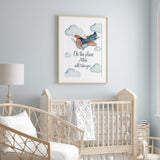 Oh The Places Allah Will Take You Children's Islamic Wall Art Print PlaneThemed Kids Bedroom Nursery Prints
