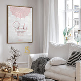 Set of 3 Grey & Pink Mandala of Dua Shukr Sabr Watercolour English Calligraphy Quranic Verse Ayah Islamic  Wall Art Print 2022