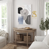Kalimah Lailaha Ilallah Islamic Faith Black White & Grey Watercolour Abstract English Translation Islamic Wall Art Print 2022 New Home