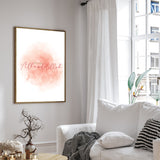End With Alhamdulillah Pink Watercolour Pastel Pinks Abstract Art Arabic Calligraphy Islamic Wall Art Print 2022 Line Art Gift New Home