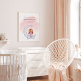 Set of 3 Princess Fairy Morning/ Sleeping Dua Ayatul Kursi Children's Islamic Wall Art Print Kids Nursery Castle Fairy Moon Stars
