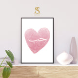 Pink Hub Love Heart Abstract Islamic Wall Art Print Arabic Calligraphy