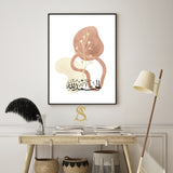 Brown & Beige Alhamdulillah Abstract Nordic Watercolour Arabic Calligraphy Islamic Wall Art Print Paintbrush Abstract Modern Islamic Print