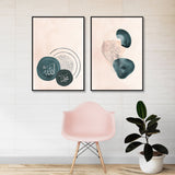 Set of 2 Allah & Muhammad Emerald Green And Silver Islamic Wall Art Print Arabic Calligraphy Home Gift Islamic Prints