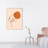 Terracotta & Burnt Orange Line Wall Art Print