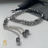Mini Grey & Silver Tasbih 33 Bead Tasbih Islamic Prayer Beads Eid Gift Ramadan Gift Nikah Favours Wedding Favours Kids