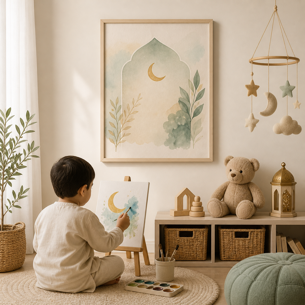 Nursery Decor: Introducing Your Child to the Names of Allah Through Art
