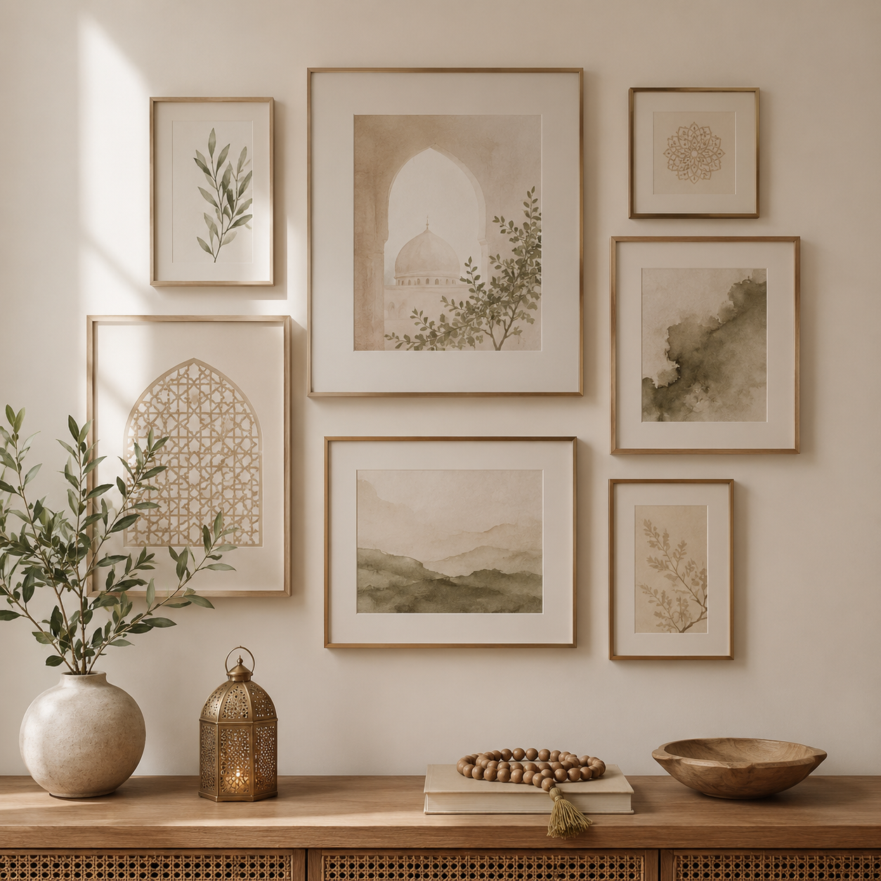 Gallery Wall 101: Designing a Cohesive Daily Dhikr Display