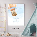 Oh The Places You Will Go Air Balloon Children's Wall Art Print Kids Bedroom Nursery