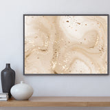Brown and Cream Marble Affect With Gold Touches, Wall Art Print Print Landscape