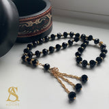 Black & Gold Crystal Tasbih 33 Bead Tasbih Islamic Prayer Beads Eid Gift Ramadan Gift Nikah Favours Wedding Favours