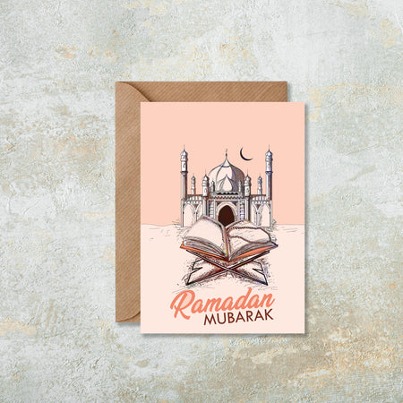Ramadan Mubarak Mosque & Quran Islamic Card